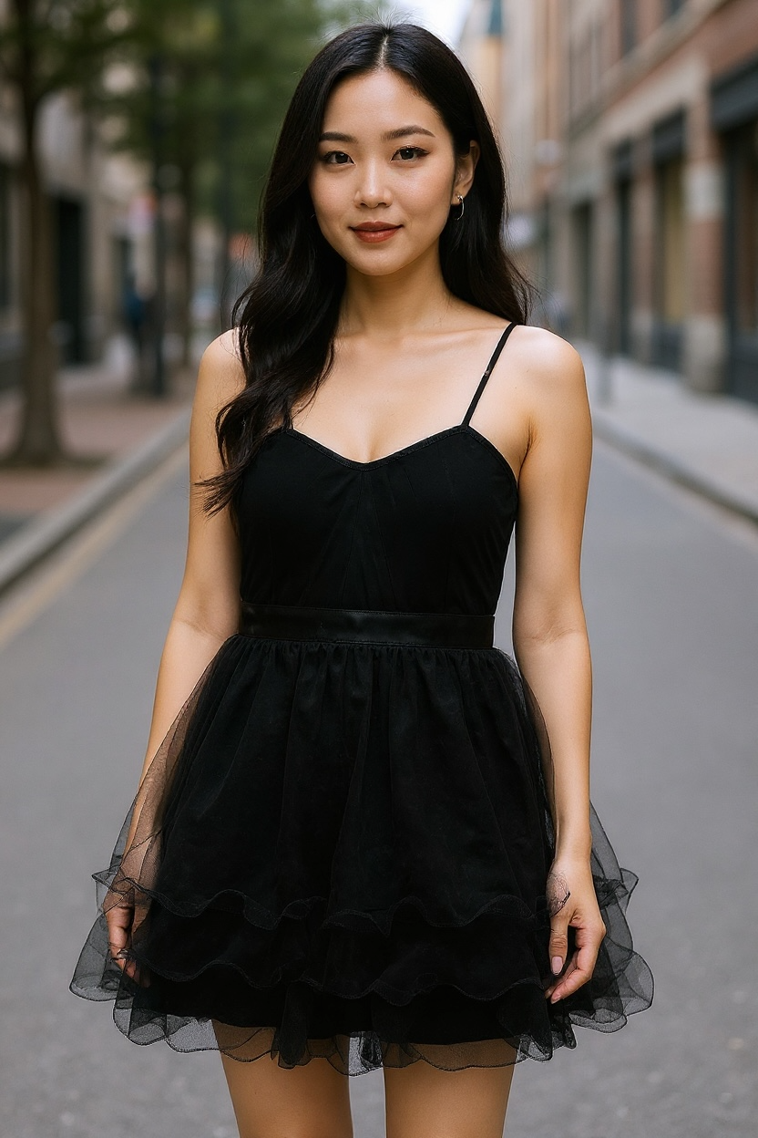 Rinascimento black mini cocktail dress
