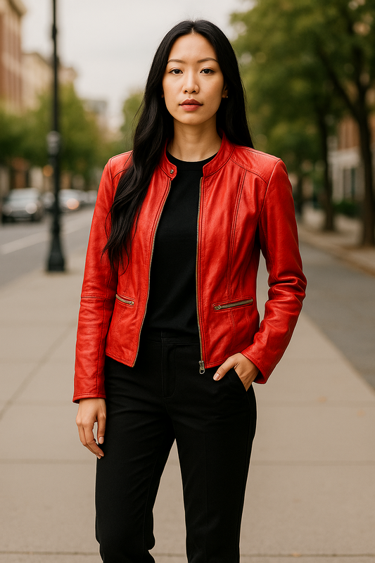 Danier Genuine Leather Jacket – Women’s Small (Red)