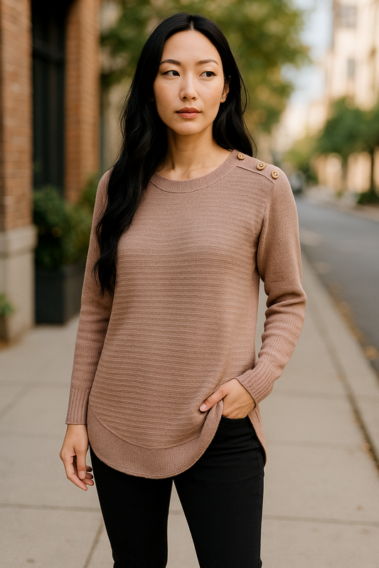Kismet Pink Knit Sweater – Women’s Size L