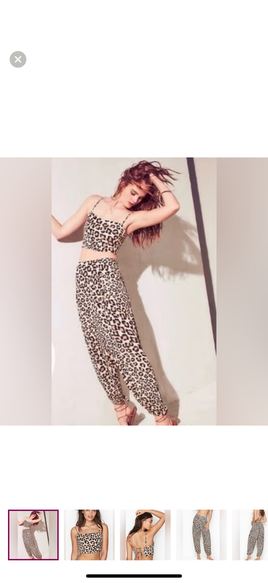 Victoria’s Secret Leopard Print Two-Piece Set – Size Large