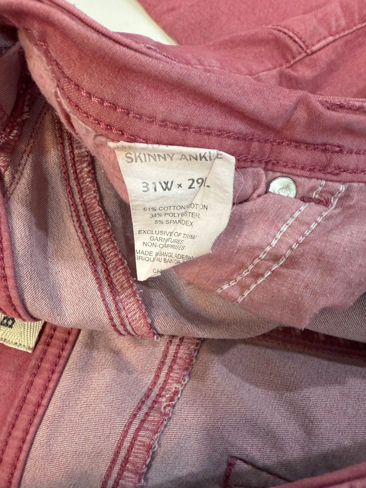 Burgundy High-Rise Straight Leg Jeans