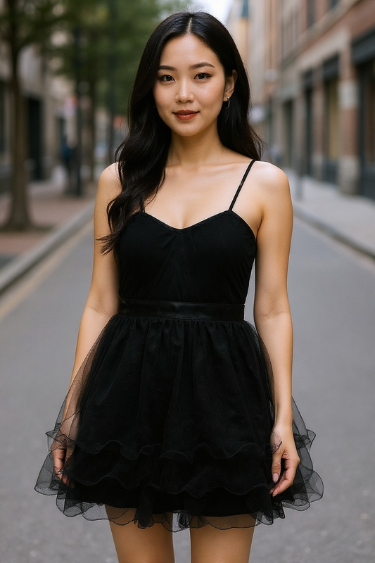 Rinascimento black mini cocktail dress