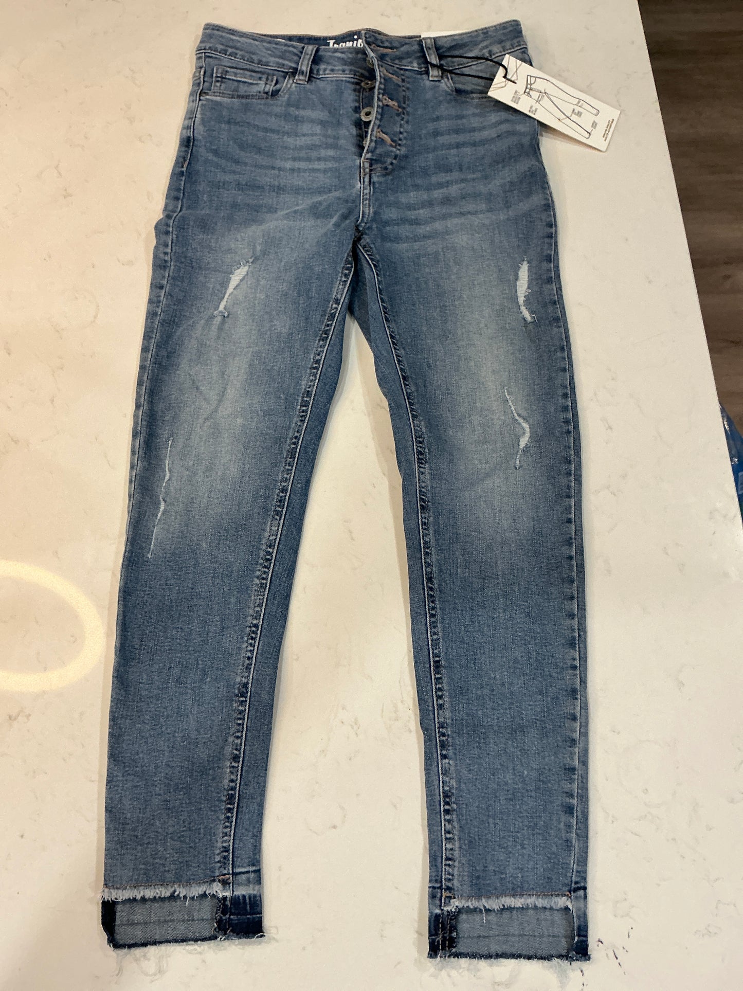 Jeanologie Mid-Rise Cropped Skinny Jean