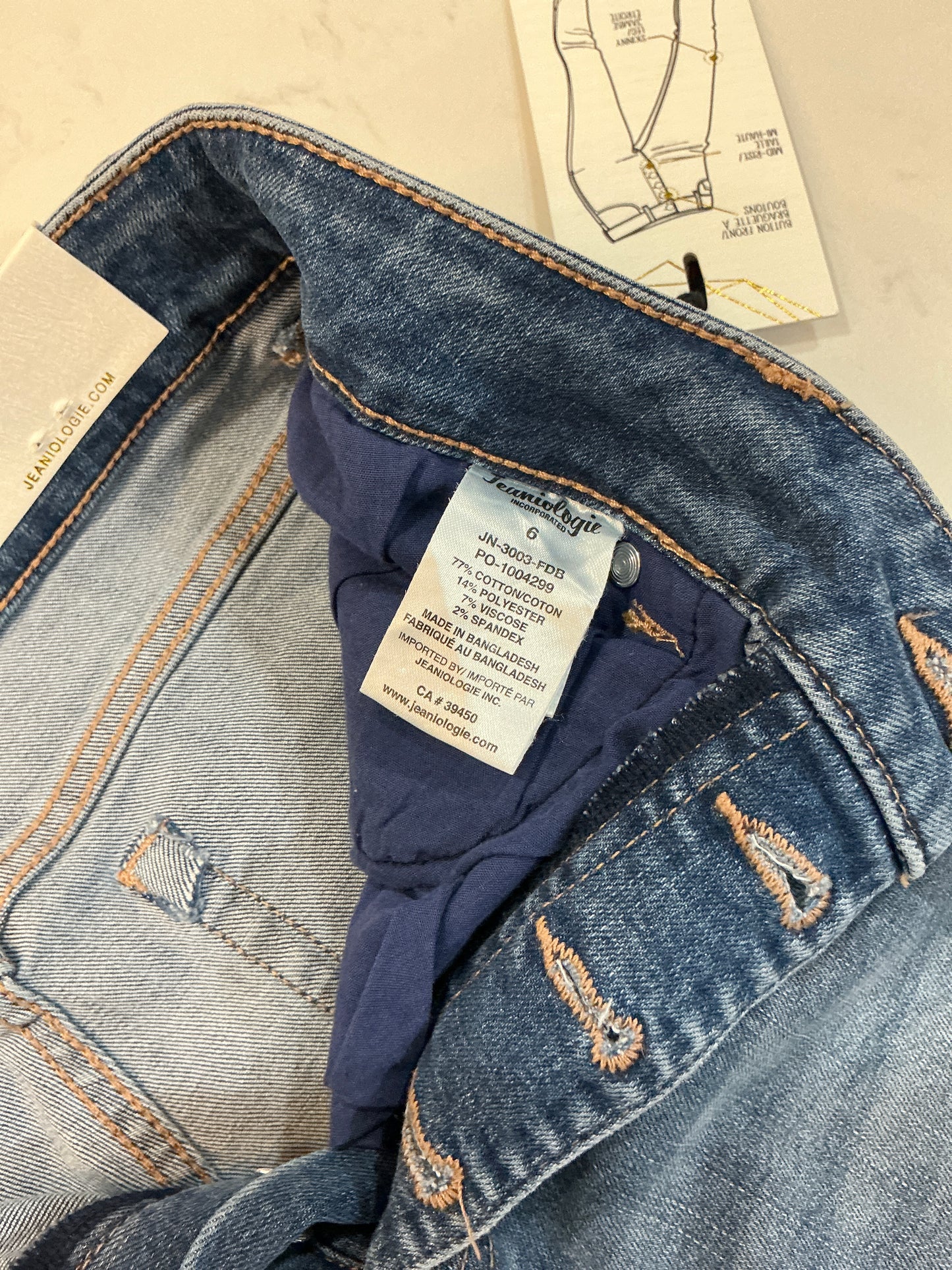 Jeanologie Mid-Rise Cropped Skinny Jean