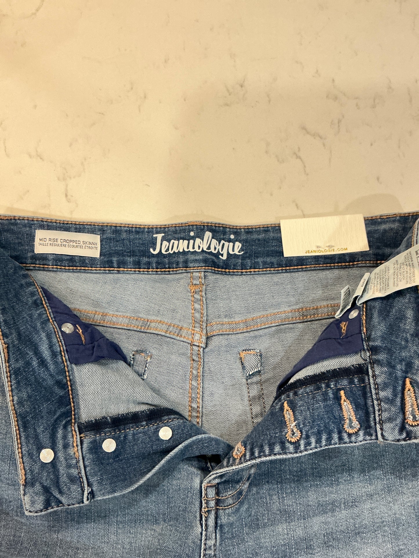 Jeanologie Mid-Rise Cropped Skinny Jean
